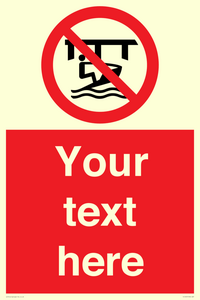 Custom Do not use watercraft in the vicinity of piers